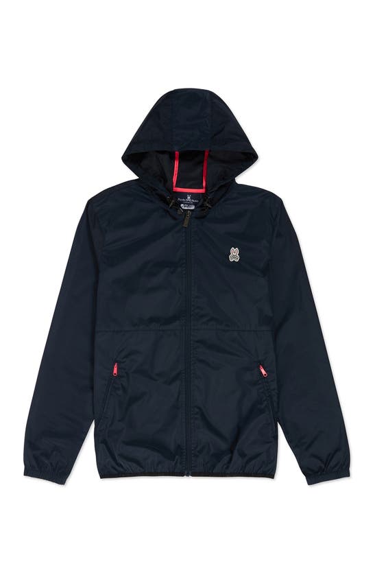 Psycho Bunny Alby Packable Hooded Jacket In Navy | ModeSens