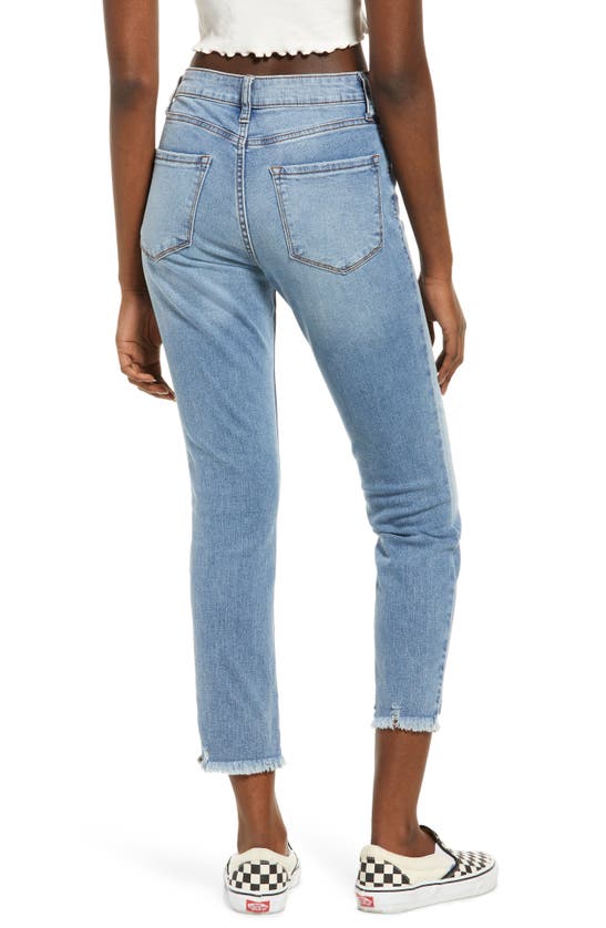 Sts Blue Caroline High Waist Raw Hem Ankle Straight Leg Jeans In ...