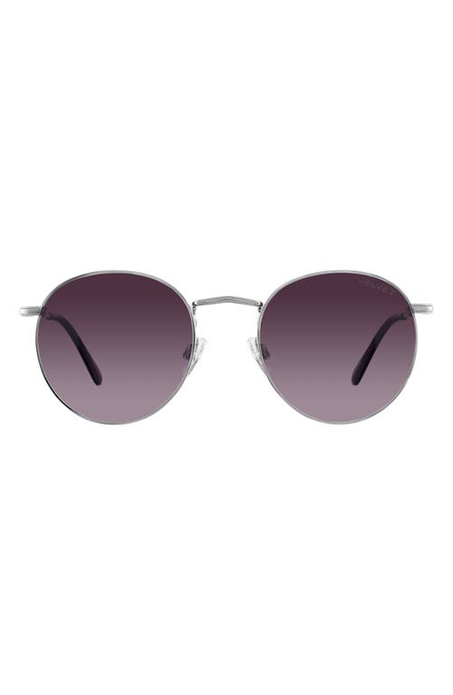 Yokko 50mm Round Sunglasses in Silver