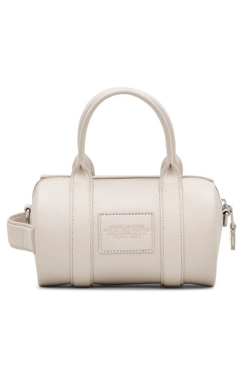 Shop Marc Jacobs The Mini Leather Duffle Bag In Cotton/silver
