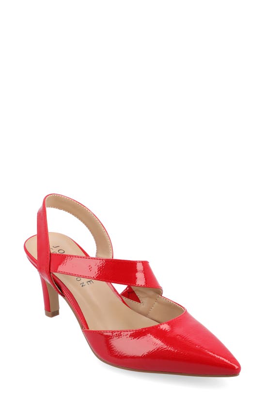 Shop Journee Collection Scarlett Pointed Toe Pump In Red