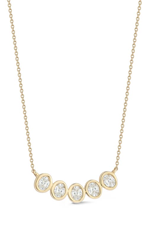 Dana Rebecca Designs Mikaela Estelle Diamond Curved Pendant Necklace in Yellow Gold at Nordstrom, Size 18