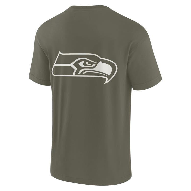 Shop Fanatics Signature Unisex  Olive Seattle Seahawks Elements Super Soft Short Sleeve T-shirt