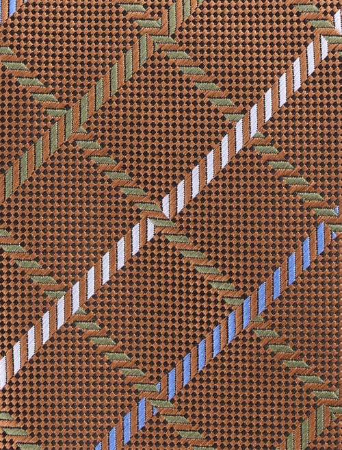 Oak Hill By Dxl Oak Hill Grid Patterned Tie In Brown