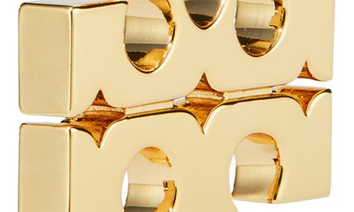 Tory Burch Eleanor Hidden Hoop Earrings In Tory Gold