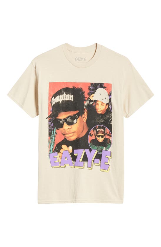 Shop Merch Traffic Eazy-e Cotton Graphic T-shirt In Tan