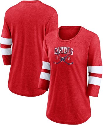 Men's St. Louis Cardinals Nike Royal/Red Vintage Logo Tri-Blend Raglan 3/4- Sleeve T