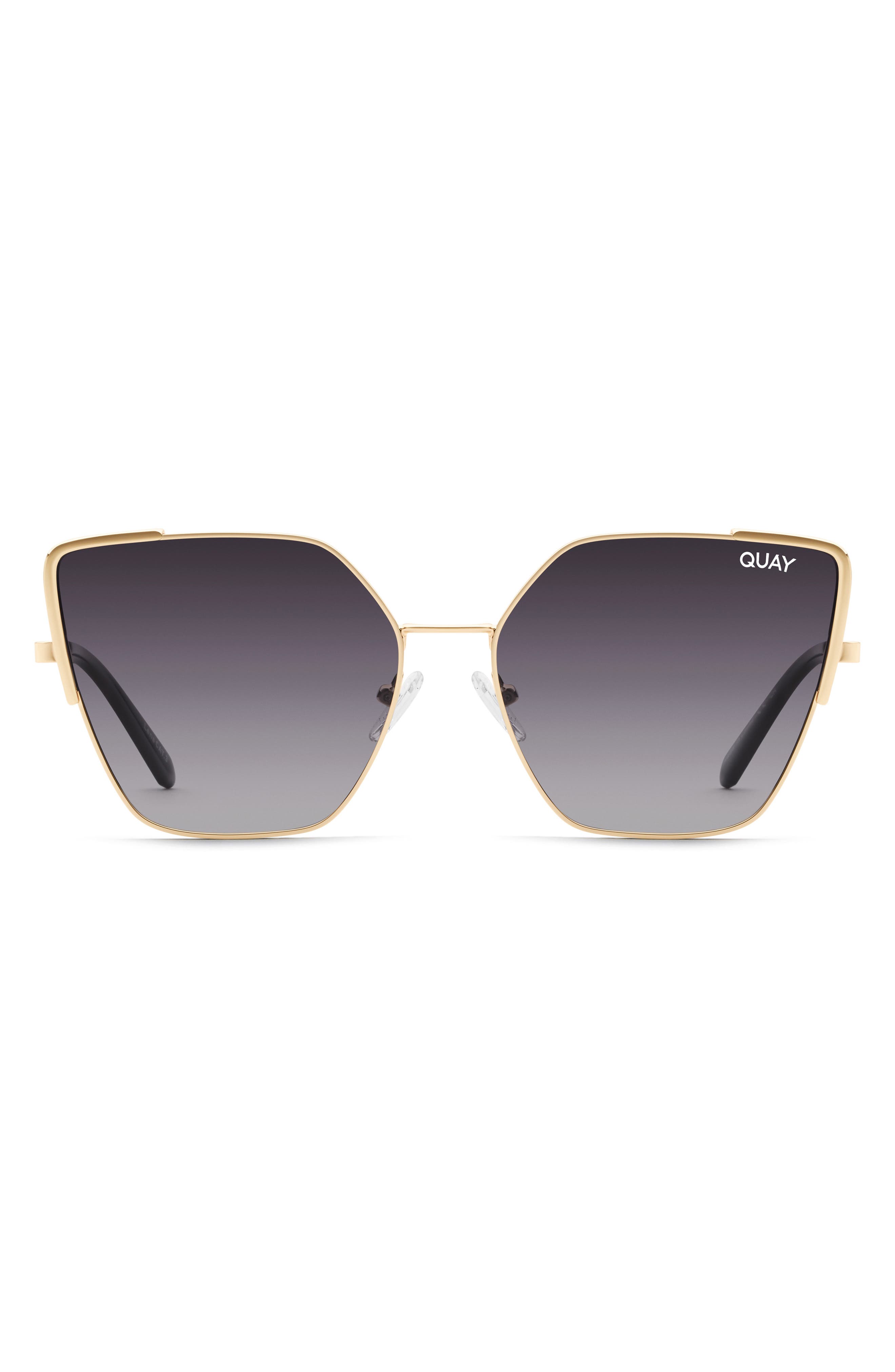 Quay Australia Ttyl 40mm Square Sunglasses in Gold /Brown