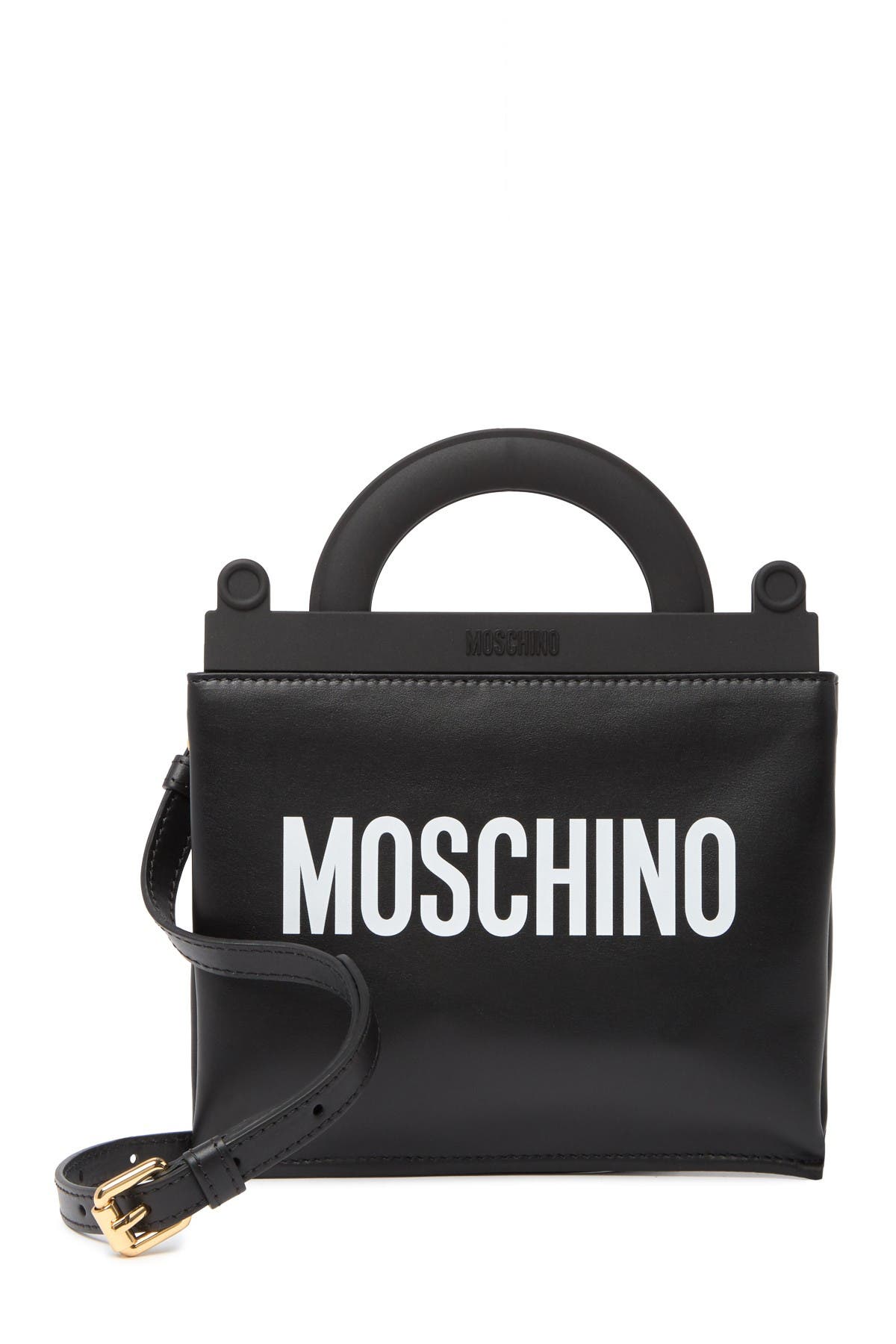 moschino leather crossbody bag