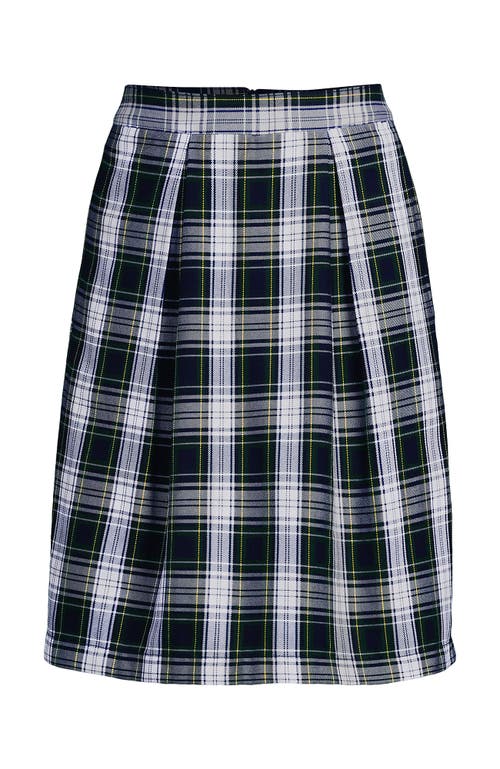 Lands' End School Uniform  Plaid Skort Top Of Knee In White Plaid