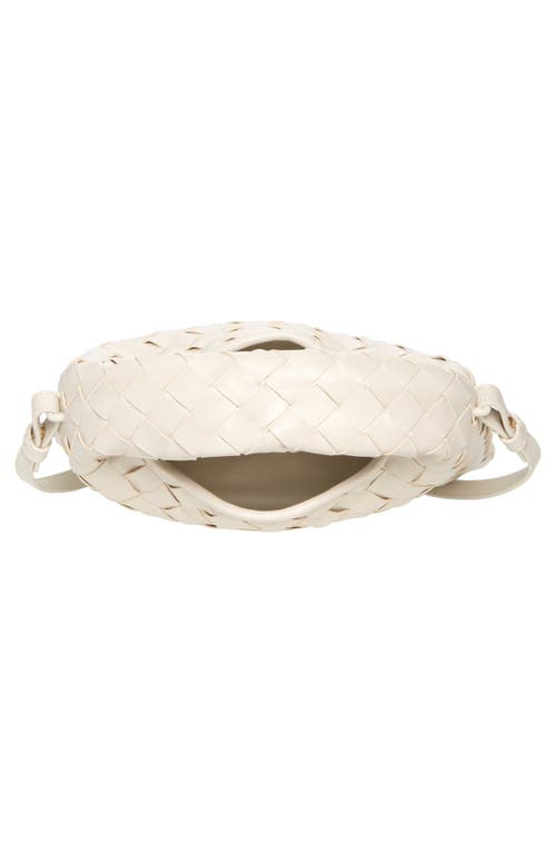 Bottega Veneta Small Leather Hop Cross-body Bag In White/brass/white