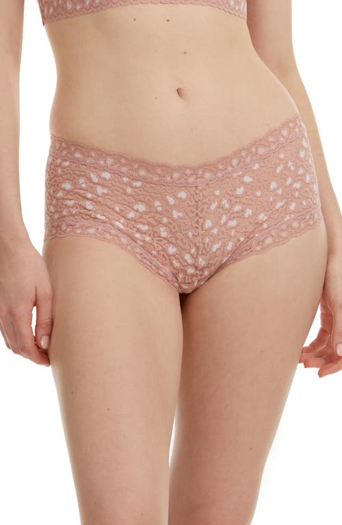 Shop Hanky Panky 2-pack X-dye Animal Print Boyshorts In Black/pink