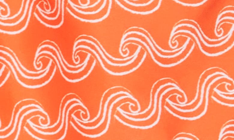 Shop Beach Bros Kids' Chalk Waves Swim Trunks In Orange