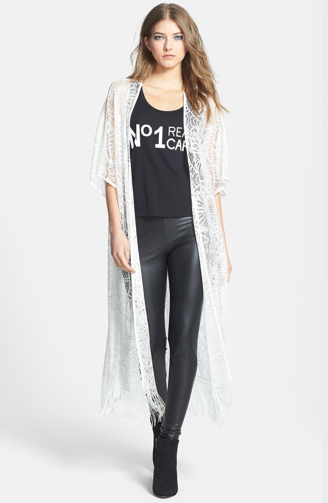 WAYF Long Lace Cardigan Nordstrom