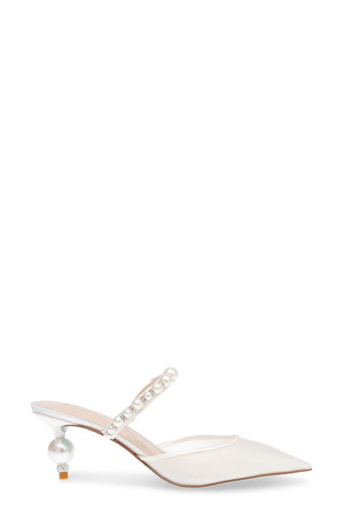 BETSEY JOHNSON BETSEY JOHNSON EVEY IMITATION PEARL POINTED TOE MULE
