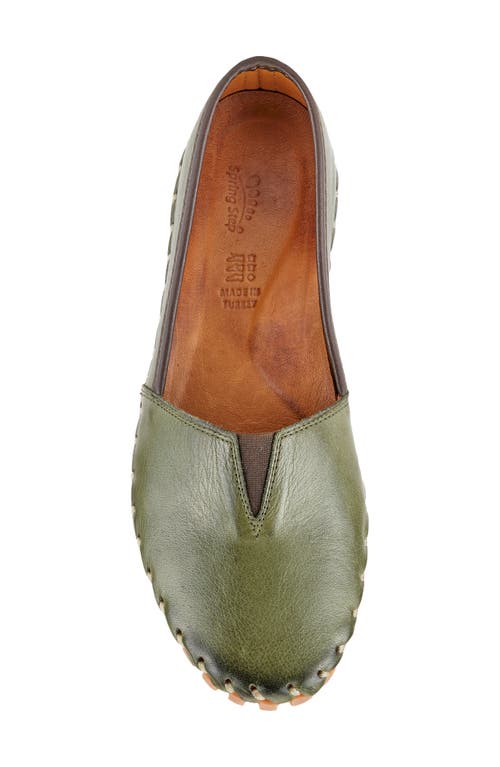 Shop Spring Step Kathaleta Flat In Olive Green