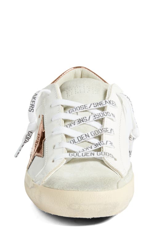 Shop Golden Goose Super-star Low Top Sneaker In White/pink