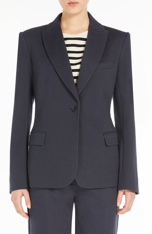 Weekend Max Mara Rosetta One-Button Blazer in Navy at Nordstrom, Size Large
