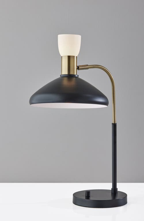 Adesso Lighting Patrick Desk Lamp In Black W/brass Accents