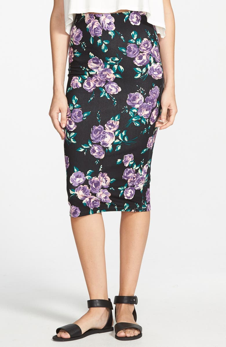 Volcom 'Anytime' Floral Print Pencil Skirt | Nordstrom