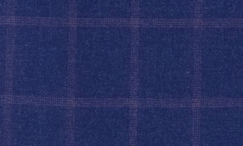 Gino Vitale Slim Fit 3-piece Plaid Suit In Indigo