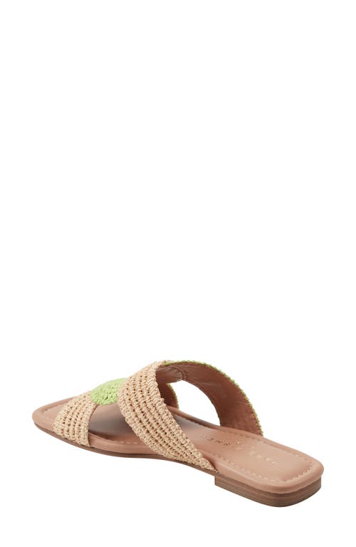 Shop Marc Fisher Ltd Navie Slide Sandal In Green/natural