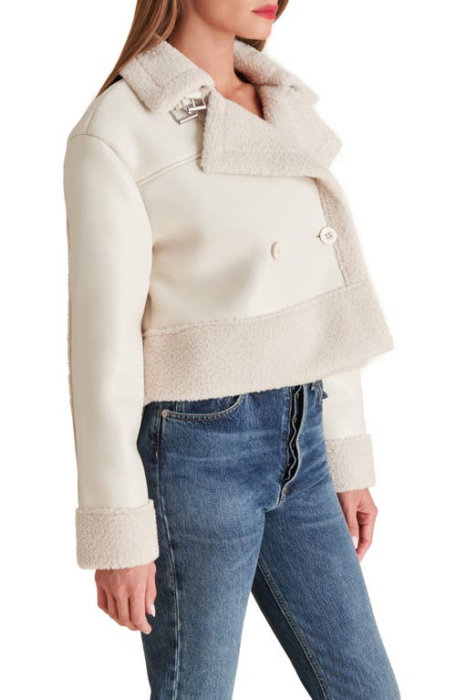 STEVE MADDEN STEVE MADDEN ATHEN FAUX SHEARLING AVIATOR JACKET 