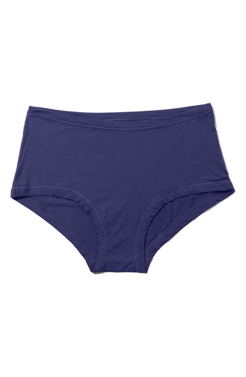 Hanky Panky Dream Lace Trim Modal Boyshorts In Retrograde Purple