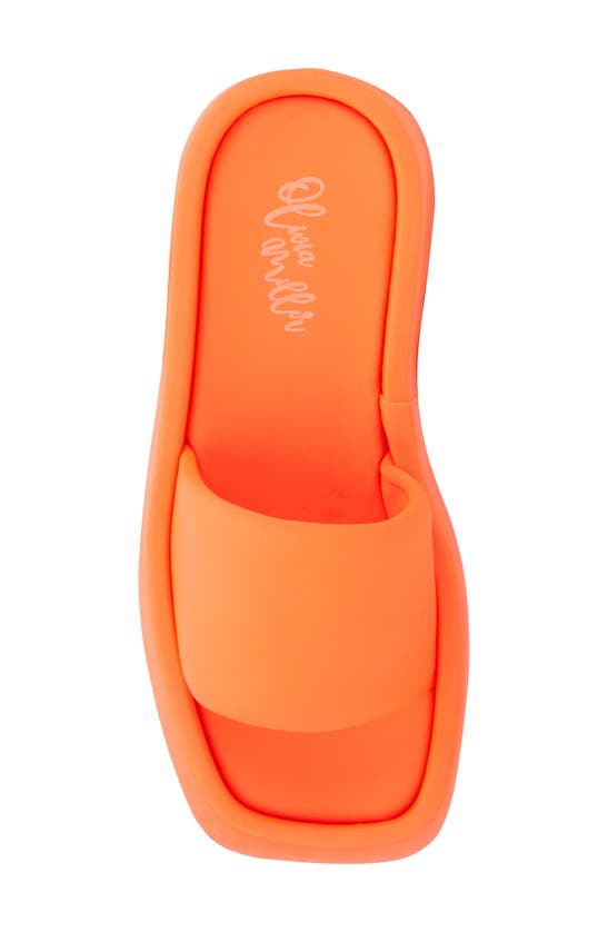 Shop Olivia Miller Uproar Platform Slide Sandal In Orange