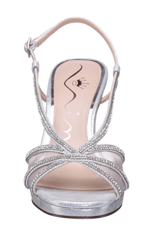Nina Summer Slingback Platform Sandal In Silver