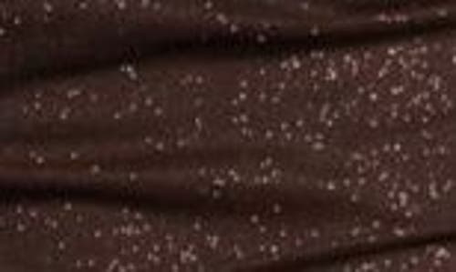 Jump Apparel Glitter Matte Ruched Jersey Dress In Chocolate