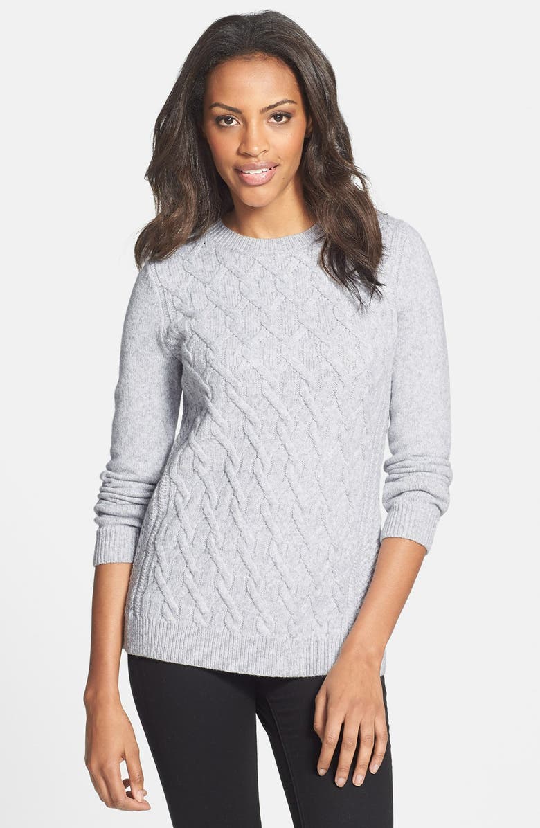 White + Warren Mixed Cable Crewneck Sweater | Nordstrom