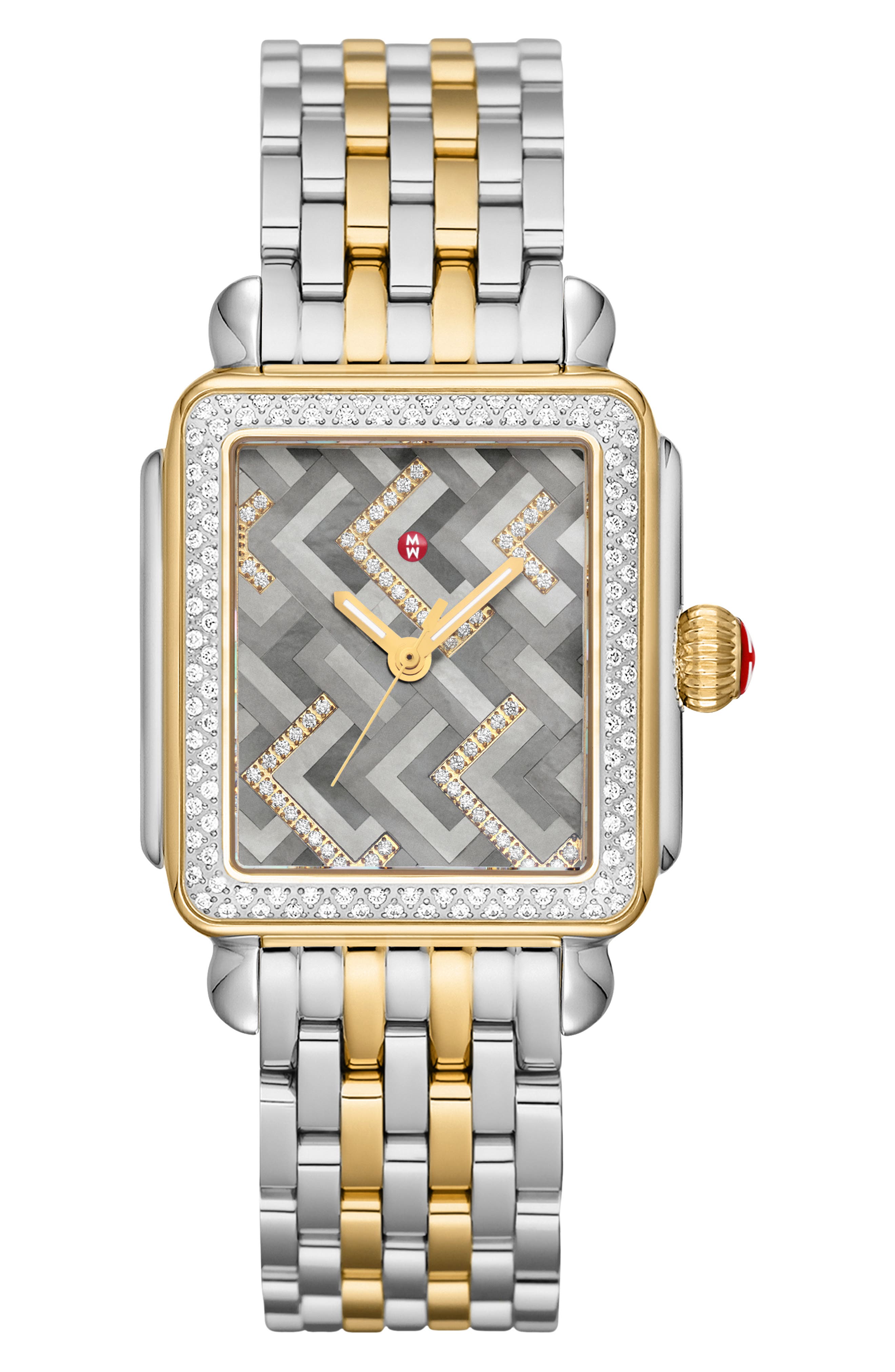 MICHELE Le Deco Diamond Bracelet Watch, 35mm in Two Tone 
