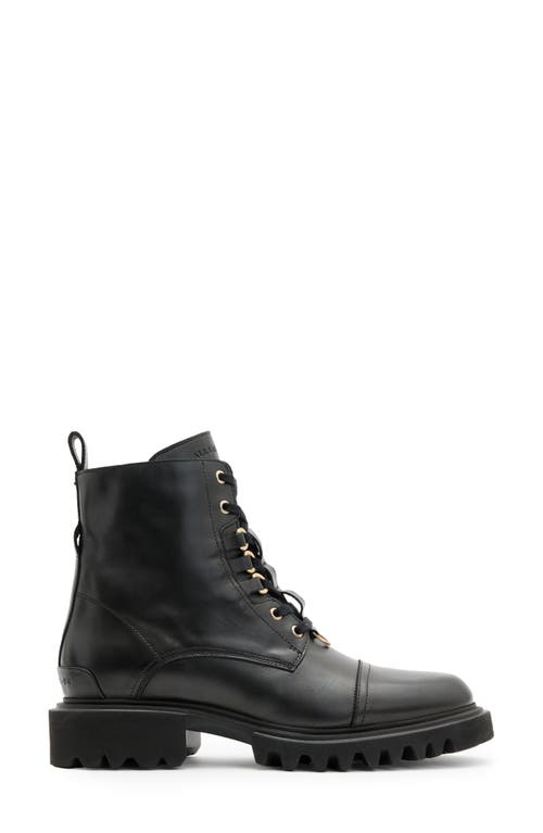 Shop Allsaints Lydia Cap Toe Combat Boot In Black