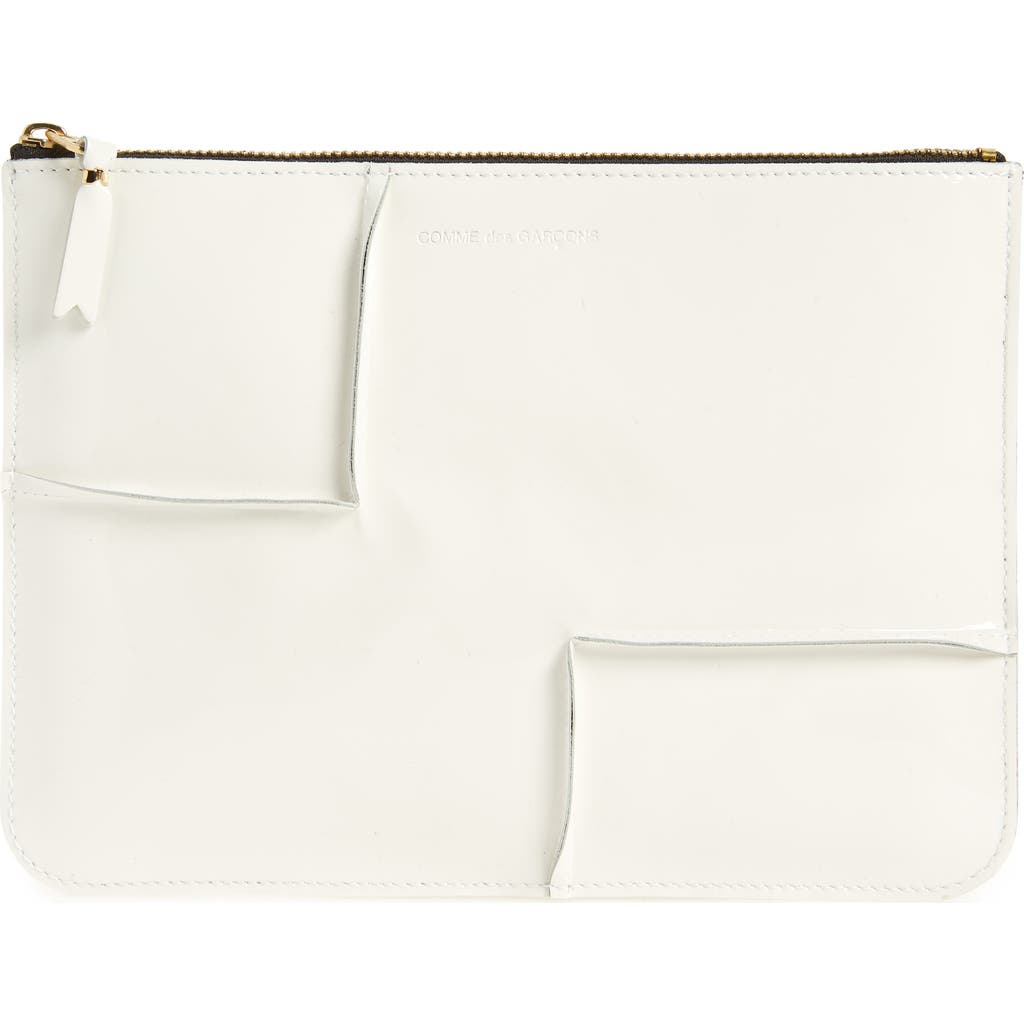 COMME DES GARÇONS COMME DES GARÇONS WALLETS LARGE SEAM DETAIL ZIP POUCH