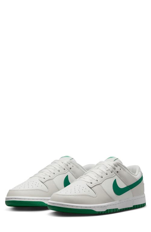 Nike Dunk Low Retro Basketball Shoe In White/malachite/platinum