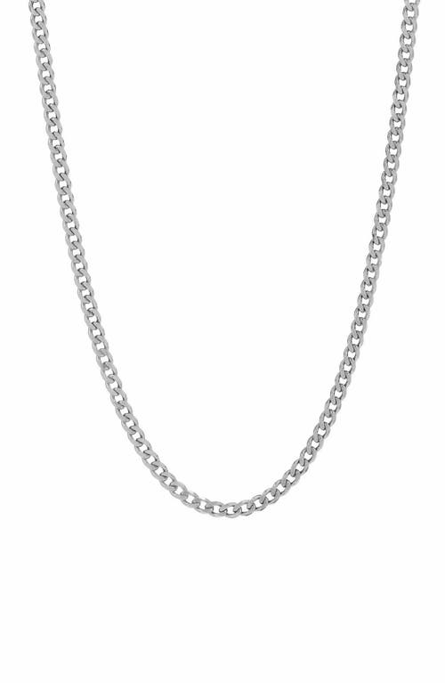 Men's Sterling Silver Cuban Chain Necklace