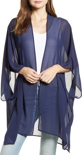 Navy blue sheer clearance shawl