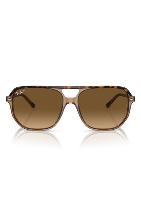 Bill One 57mm Gradient Polarized Irregular Sunglasses