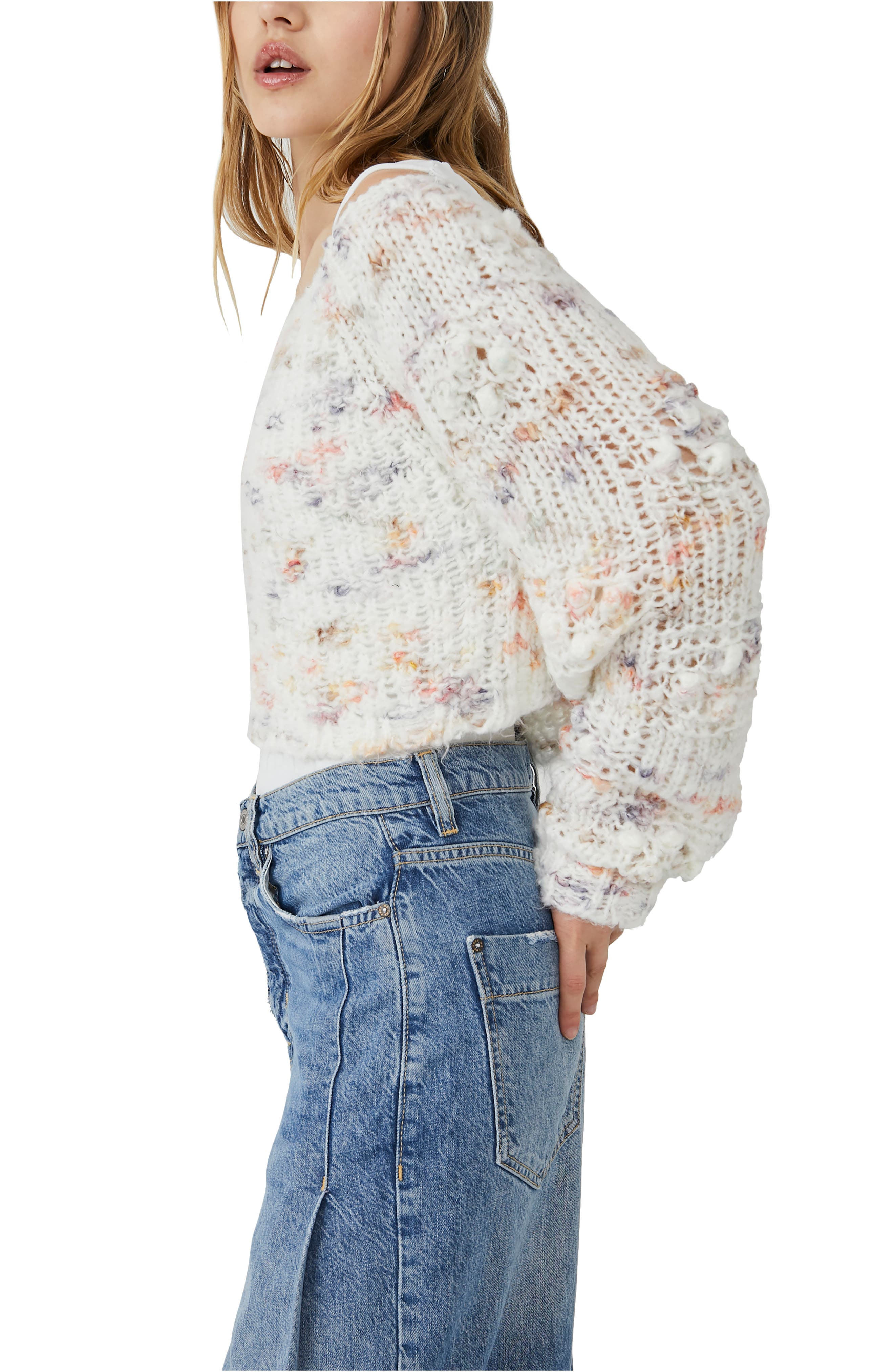 Free People Sunset Cloud Pullover, Ivory, Medium
