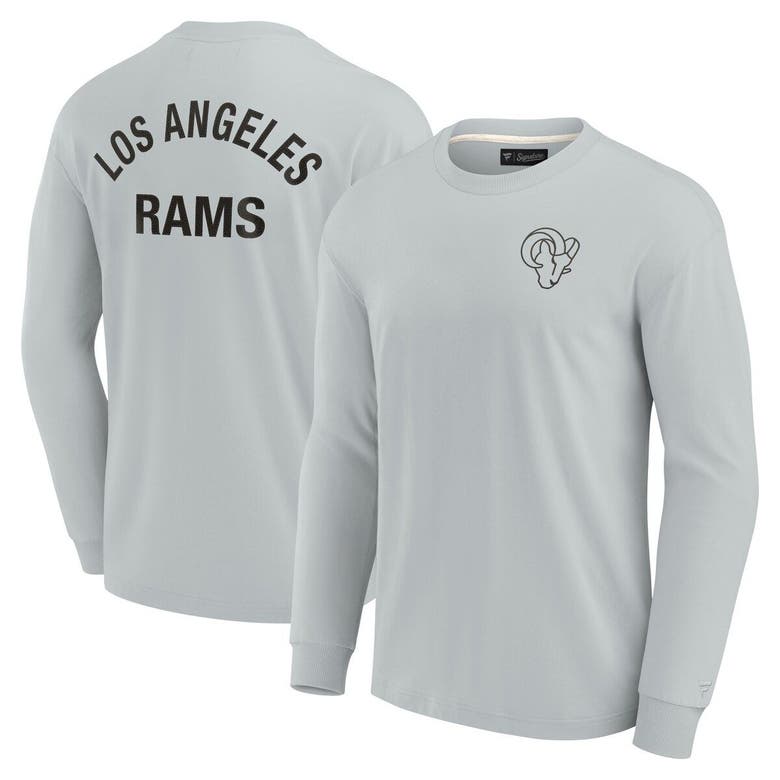 Shop Fanatics Signature Unisex  Gray Los Angeles Rams Elements Super Soft Long Sleeve T-shirt