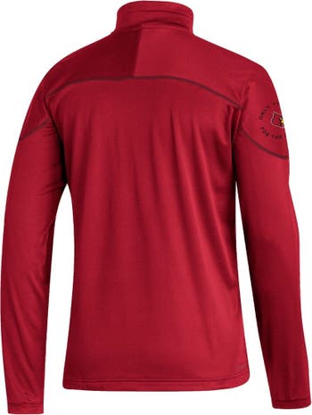 Men's Adidas Red Louisville Cardinals 2021 Sideline Primeblue Quarter-Zip Jacket Size: Small