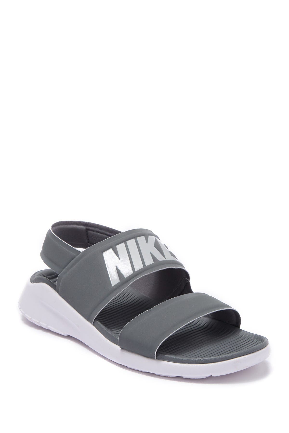 nike tanjun sandals black and white