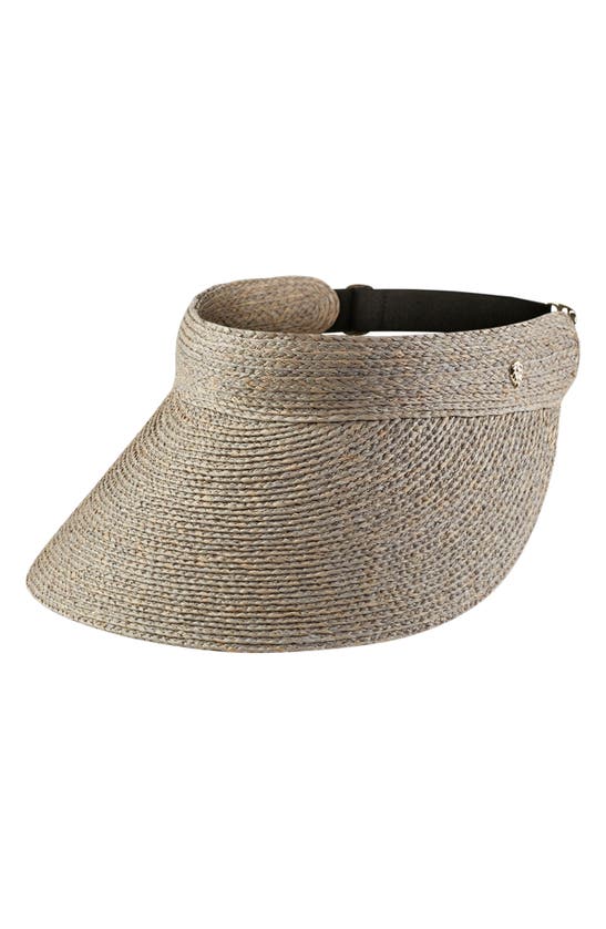 Helen Kaminski 'kirsten' Packable Raffia Visor In Eclipse Melange