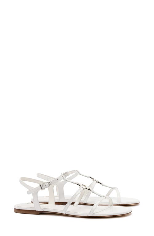 Larroudé Hana Strappy Sandal in White