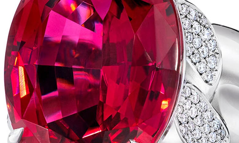 Mindi Mond Rubellite Tourmaline & Diamond Ring In 18kwg
