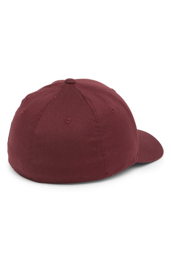Shop Volcom Full Stone Flexfit Hat In Bordeaux Brown