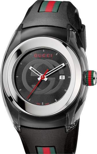 Black gucci sync watch sale