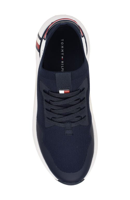 Shop Tommy Hilfiger Knit Sneaker In Dark Blue