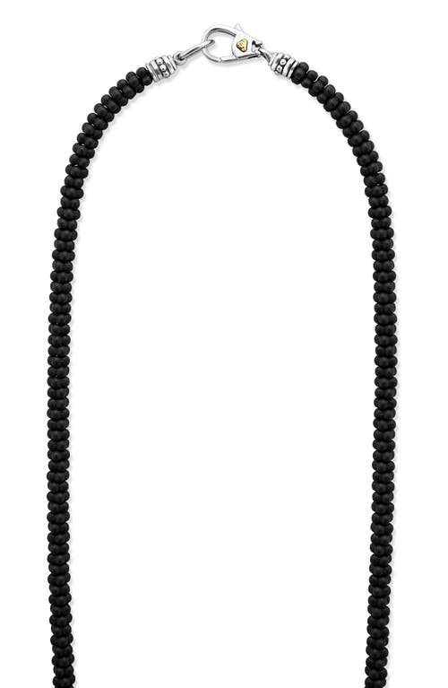 Lagos Men's Sterling Silver Anthem Black Ceramic Caviar Bead Necklace, 20 - Exclusive In Black